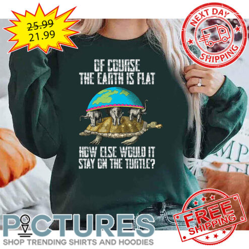 Flat Earth Society Turtle Elephants shirt
