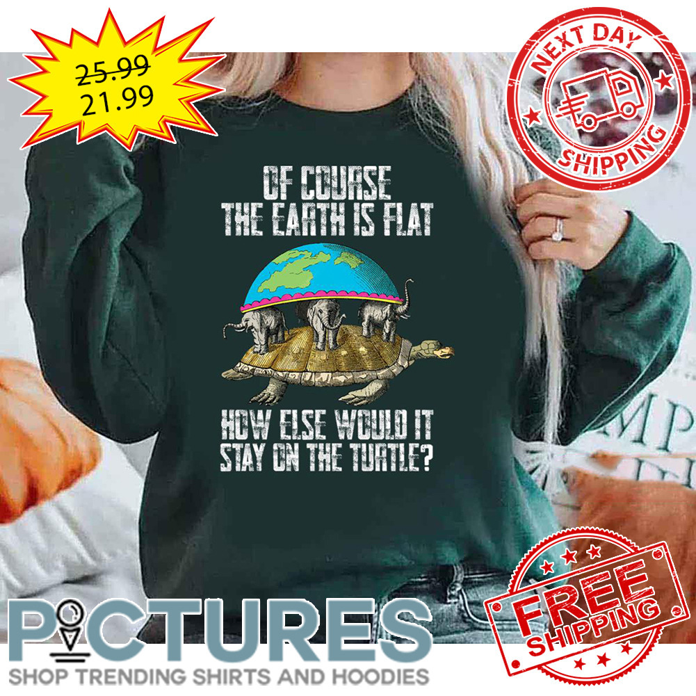 Flat Earth Society Turtle Elephants shirt