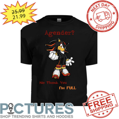 Sonic Agender No Thank You I'm Full shirt