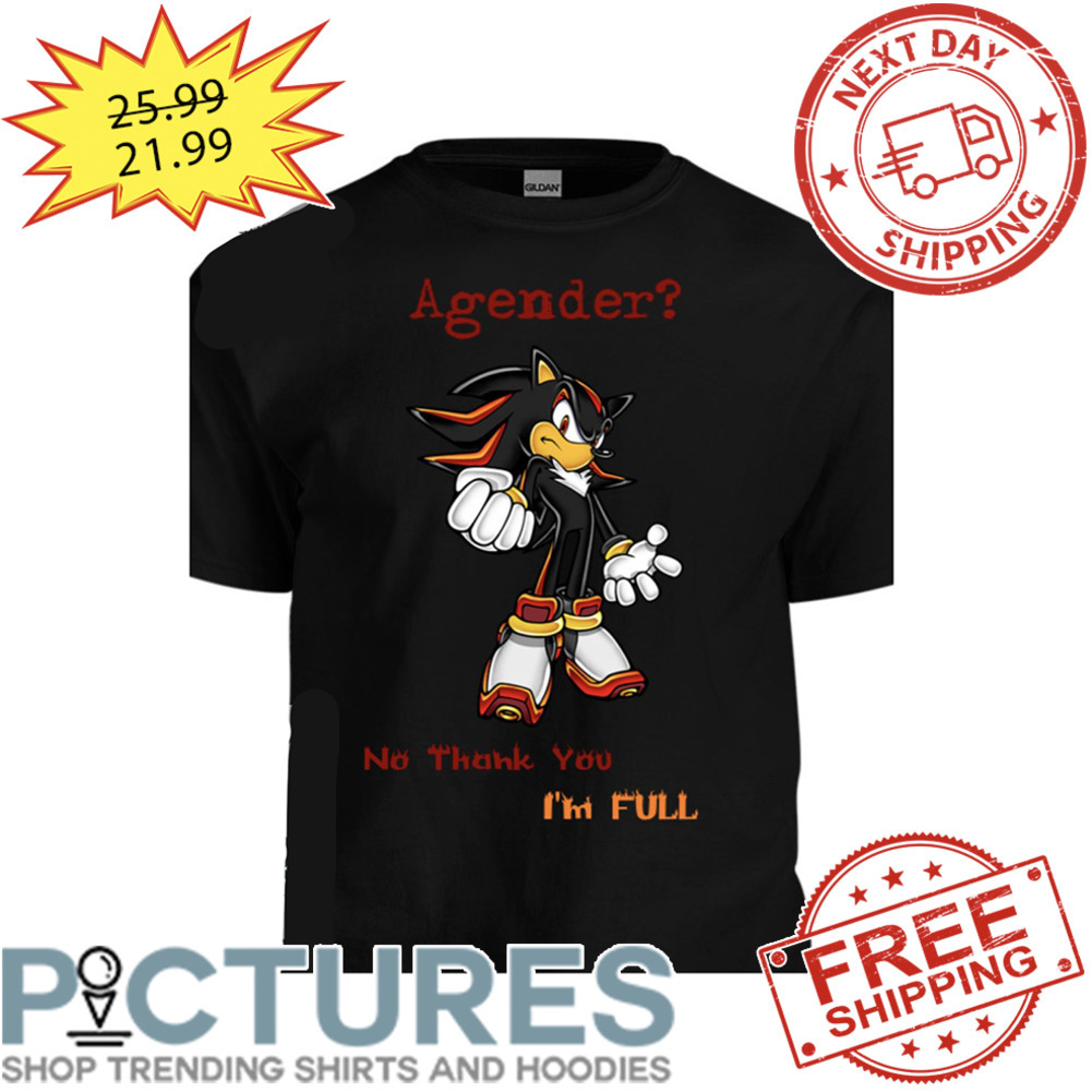 Sonic Agender No Thank You I'm Full shirt