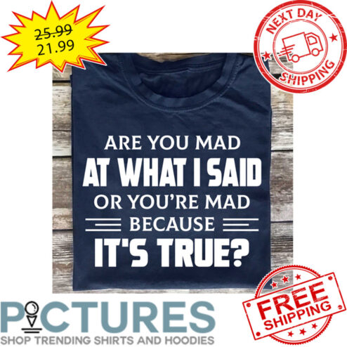 Are You Mad At What I Said Or You're Mad Because It's True shirt