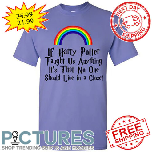 Rainbow If Harry Potter Taught Us Anything It's That No One Should Live In A Closet shirt