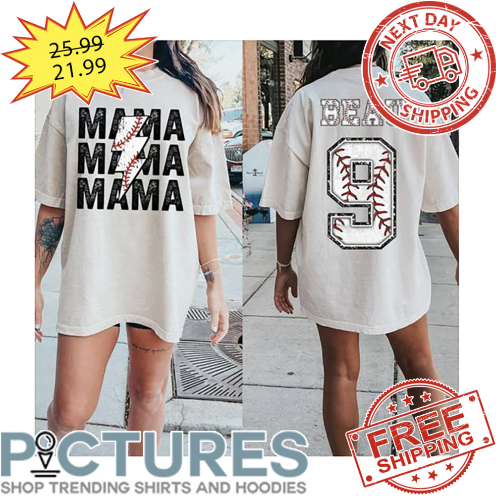 Personalized Baseball Mama Name Kid Number shirt