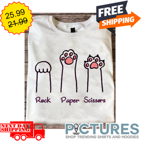 Paw Cat Rock Paper Scissors shirt