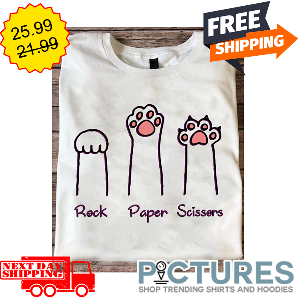 Paw Cat Rock Paper Scissors shirt