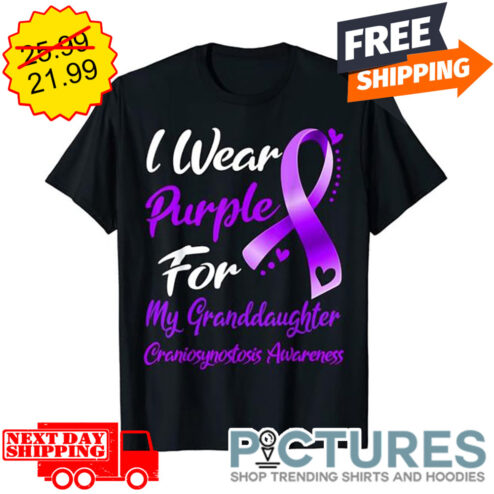 I Wear Purple For My Granddaughter Craniosynostosis Awareness shirt