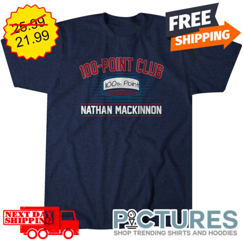 Nathan MacKinnon 100 Point Club 100th Point Colorado Avalanche NHL shirt