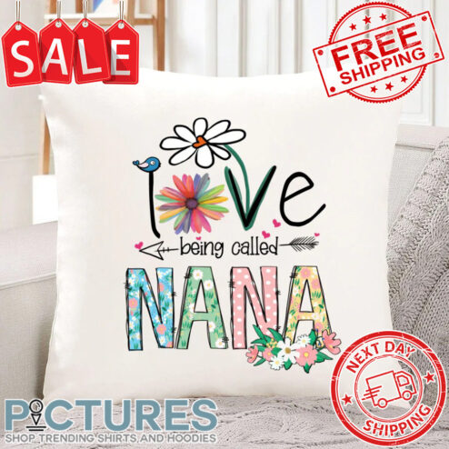 Personalized Daisy Love Being Called Nana Mother's Day Canvas Pillow