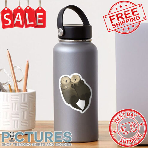 Otters Couple Cute Sleep Sticker