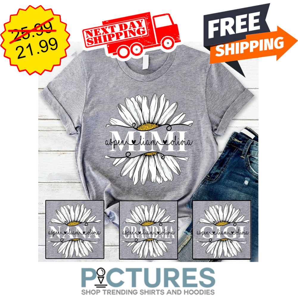 Personalized Daisy Mimi Custom Name Grandkids shirt