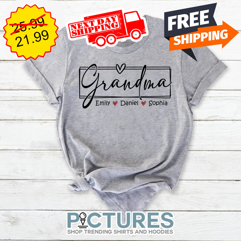 Personalized Grandma Custom Name Grandkids shirt