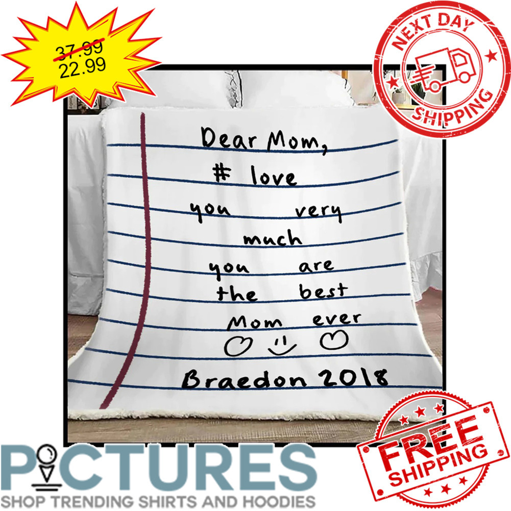 Personalized Dear Mom With Kid Name Mother's Day Blanket