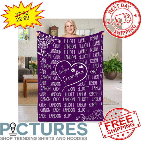 Personalized Grandma Mom Nana Mimi Custom Name Kid Mother's Day Blanket