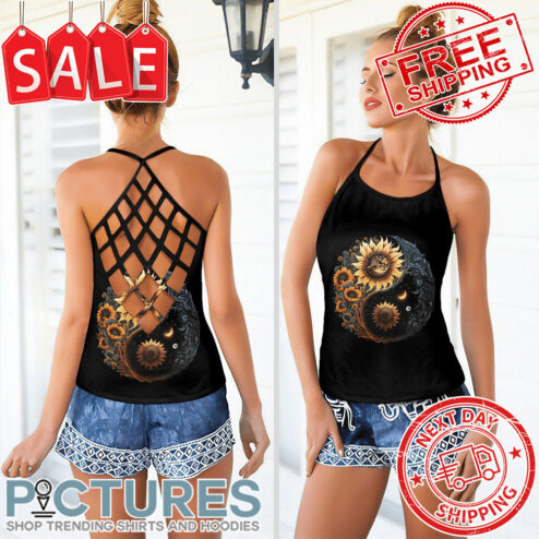 Sunflower Night The Circle Of Extremes Criss Cross Open Back Tank
