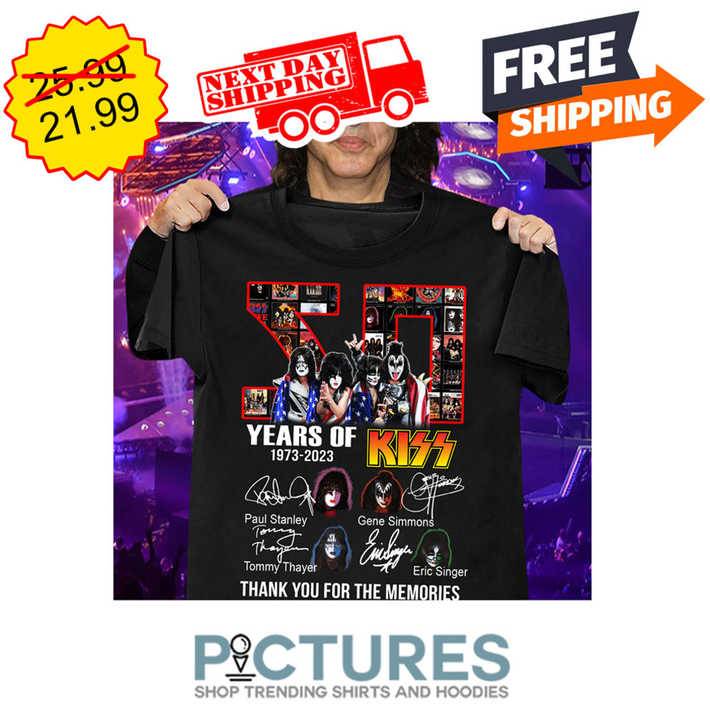 50 Years Of 1973-2023 Kiss Thank You For The Memories SIgnatures shirt