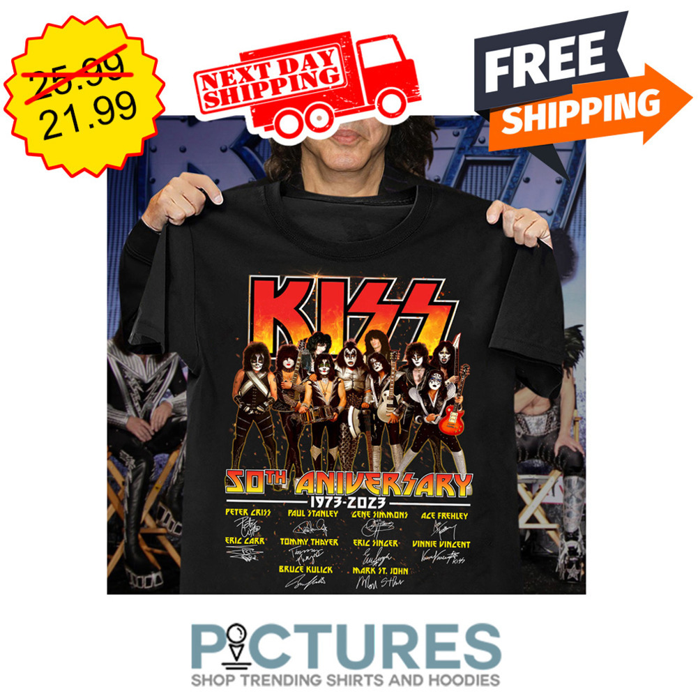 Kiss 50th Aniversary 1973-2023 Signatures shirt