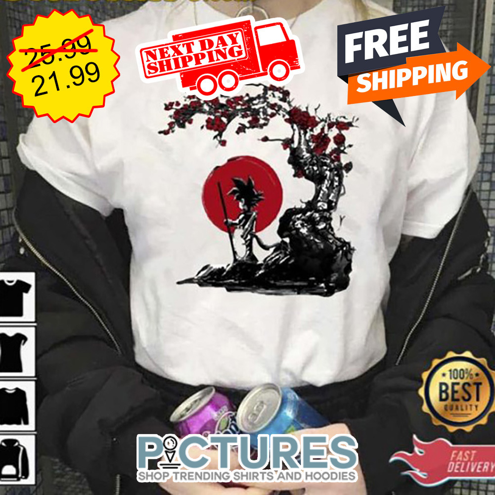Dragon Ball Cherry Blossom Red Sun Japanese Anime shirt