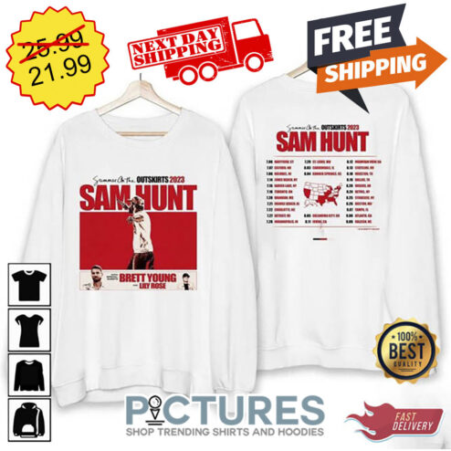 Sam Hunt Summer On The Outskirts 2023 Tour Shirt