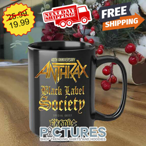 Anthrax Black Label Society 2023 Tour mug