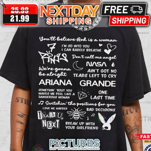 Ariana Grande Lyric Album Song shirt