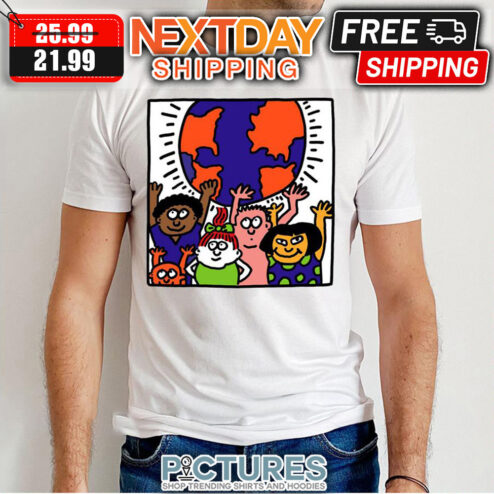 The World Keith Haring Save Earth shirt