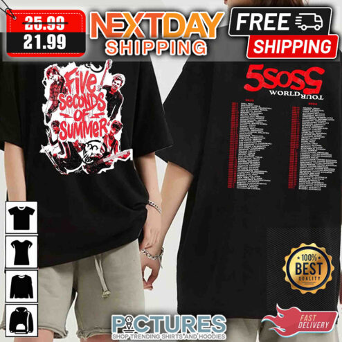 5 Seconds Of Summer World Tour 2023 2024 shirt