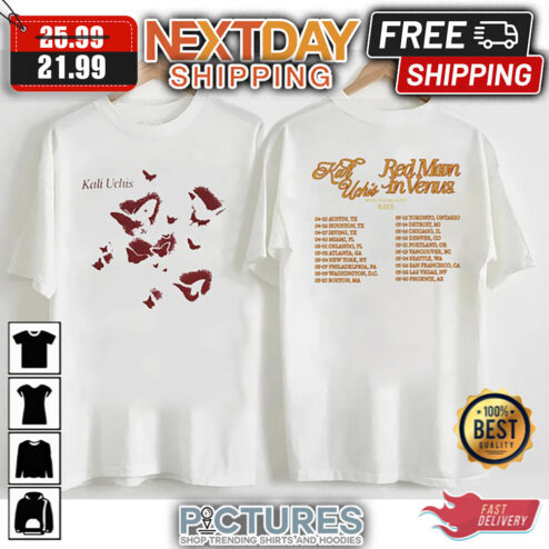 Red Moon In Venus Tour 2023 Kali Uchis shirt