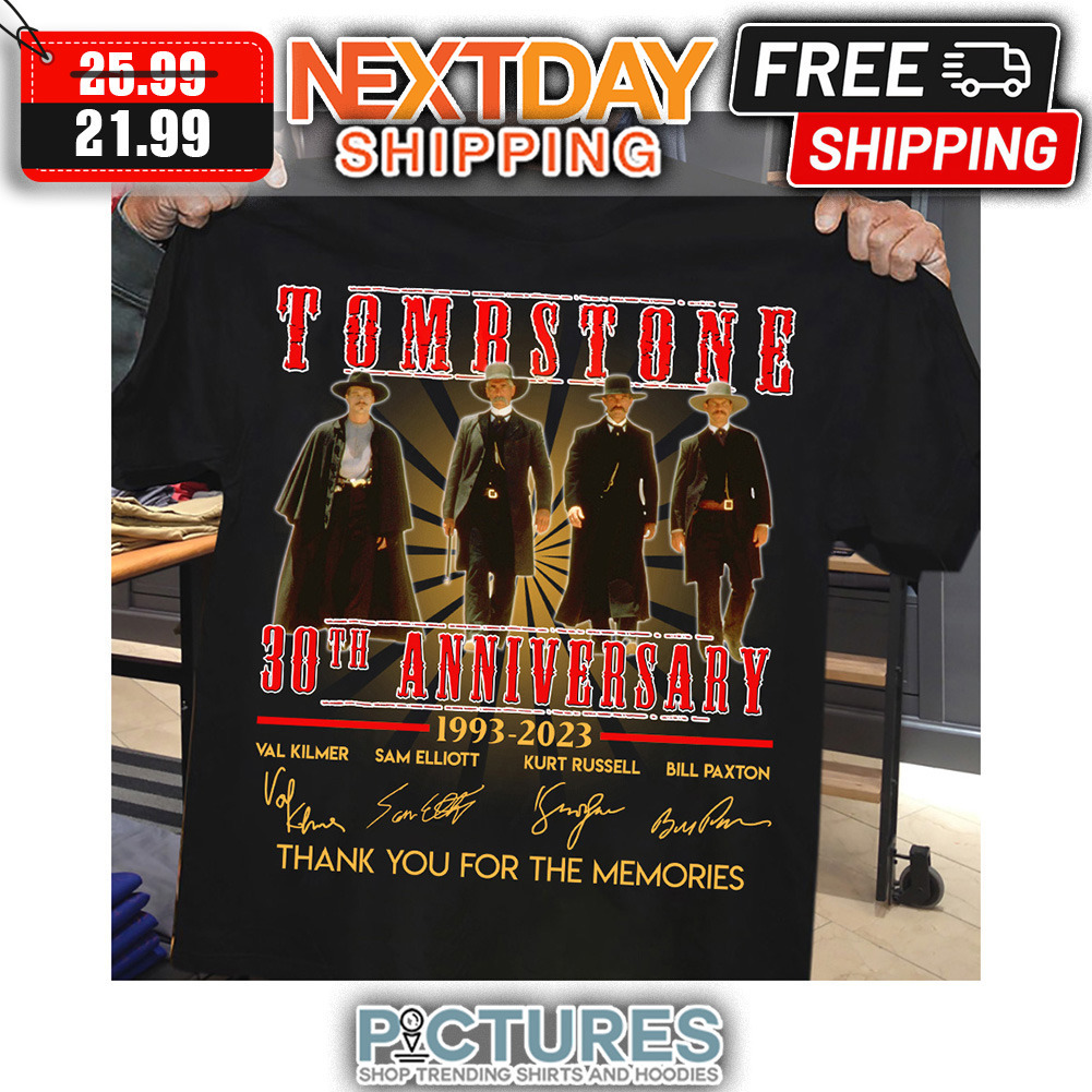Tomb Stone 30th Anniversary 1993-2023 Thank You For The Memories Signatures shirt