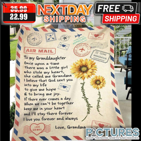 Personalized Sunflower To My Grandaughter Love Grandma Mother's Day Blanket