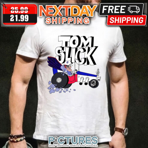 Jay Ward Cartoons Tom Slick In The Thunderbolt Grease Slapper shirt