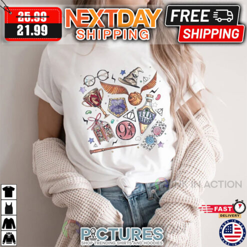 Harry Potter Symbol Witch Heart Wizard Hogwarts Magic Shirt
