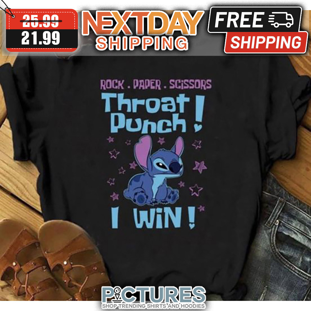 Stitch Rock Paper Scissors Throat Punch I Win shirt