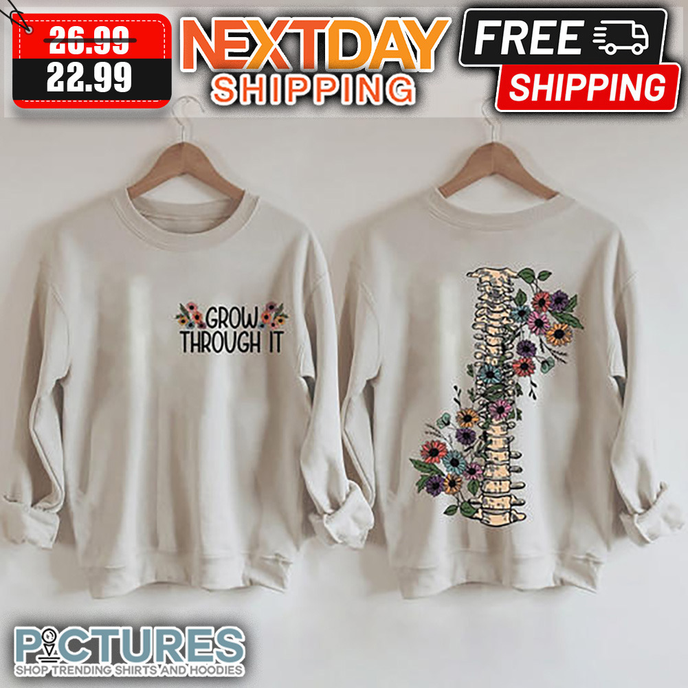 Boho Floral Skeleton Grow Through It Vintage shirt