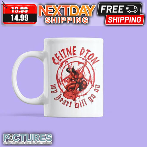 Celine Dion Evil Style Metal Rock My Heart Will Go On Mug