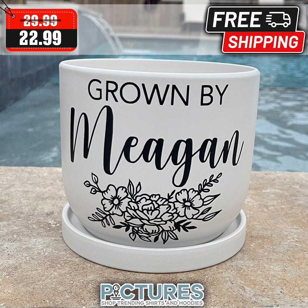 Personalized Floral Grown By Custom Name Plant Pot