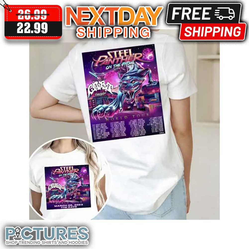 On The Prowl Steel Panther World Tour 2023 shirt