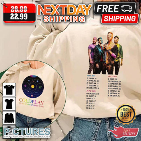 Coldplay World Tour Europe 2023 shirt