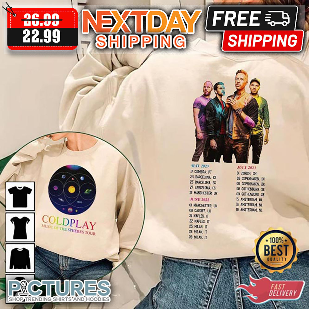 Coldplay World Tour Europe 2023 shirt