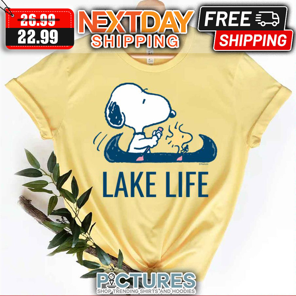 Canoe Snoopy ' Woodstock Peanuts  Lake Life shirt