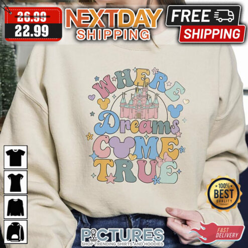 Where Dreams Come True Disneyland 2023 shirt