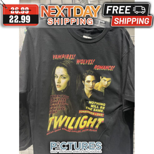 Vampires Wolves Romance Nothing Will Be The Same Forbidden Love Wilight Bela Swan Edward Cullen Jacob Black shirt