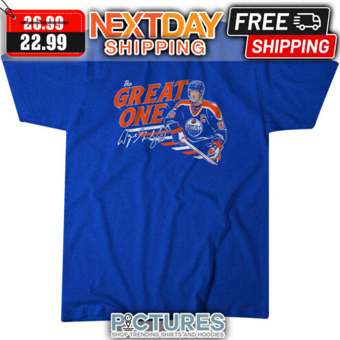 Wayne Gretzky The Great One Edmonton Oilers NHL Signature shirt