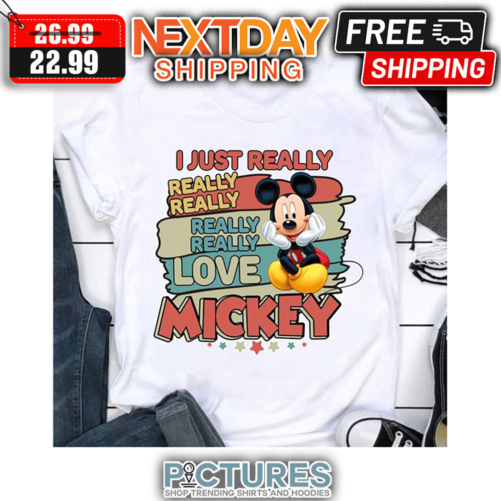 I Just Really Really Love Mickey Retro shirt