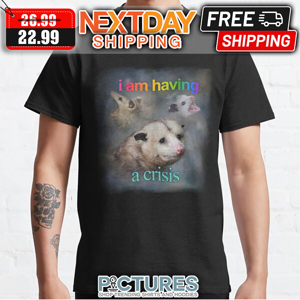 Opossum I Am Having A Crisis shirt