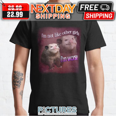 Opossum I'm Not Like Other Girls I'm Worse shirt