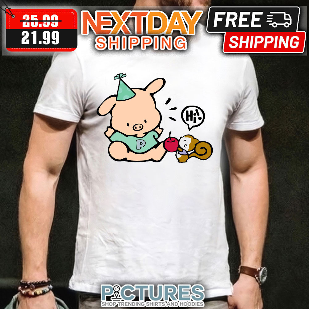 Pippo Pig And Squirrel Say Hi shirt