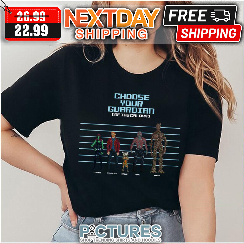 Choose Your Guardian Pixel Art Guardians Of The Galaxy shirt