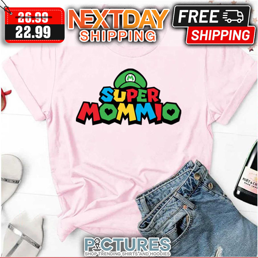 Green Super Mommio Super Mario shirt