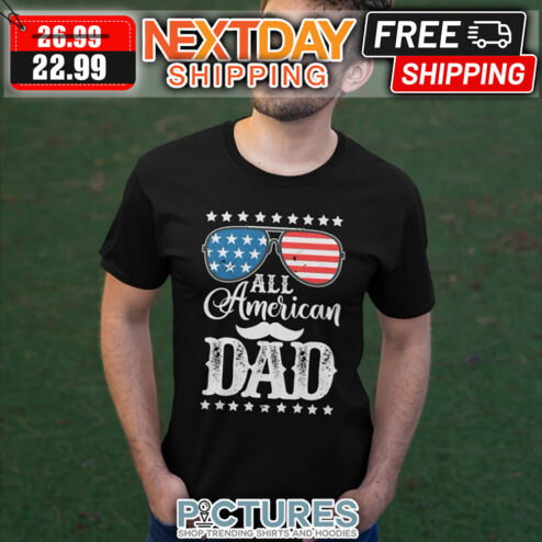 Glasses All American Dad Vintage Father's Day shirt