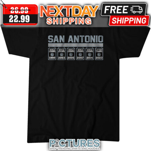 San Antonio Spurs World Champs 1999 2003 2005 2007 2014 2023 NBA shirt